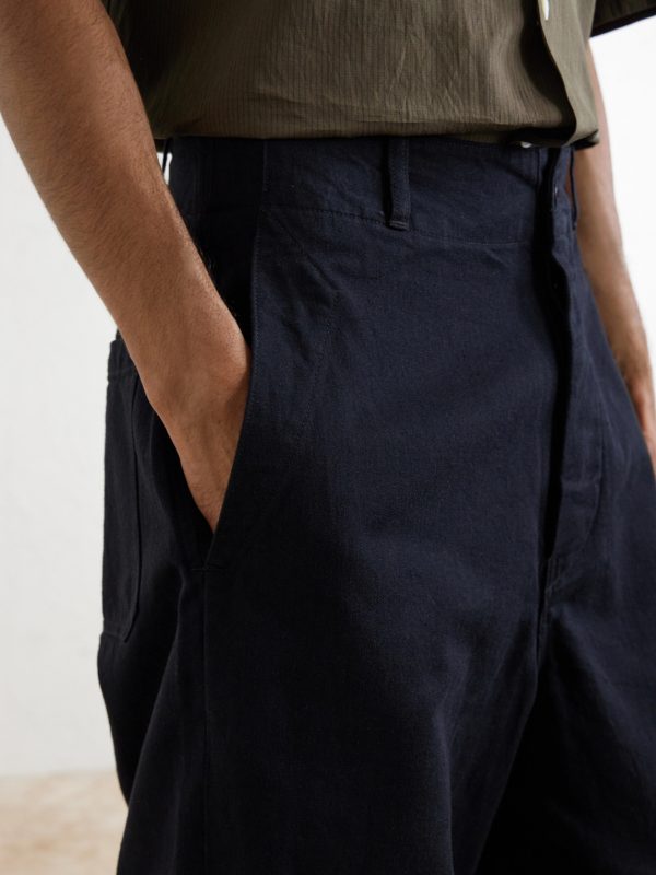 Wide-Leg Cotton-Drill Trousers - CU Wide-Leg Cotton-Drill Trousers - CU