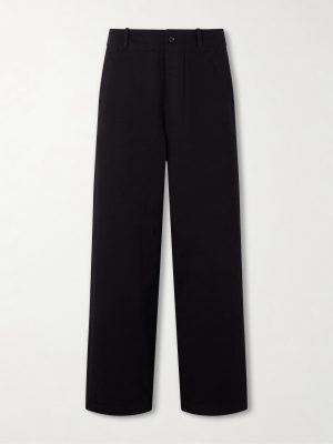 Wide-Leg Cotton-Drill Trousers