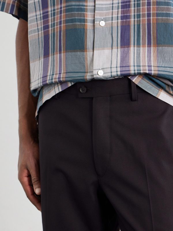 Straight-Leg Wool-Poplin Trousers - CU Straight-Leg Wool-Poplin Trousers - CU