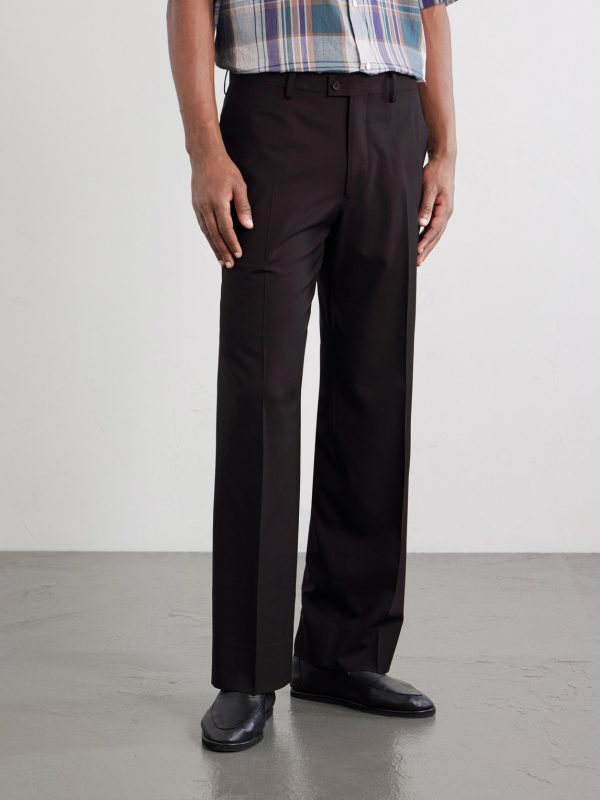 Straight-Leg Wool-Poplin Trousers - FR Straight-Leg Wool-Poplin Trousers - FR