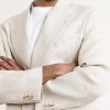 Double-Breasted Linen and Silk-Blend Jacket - CU