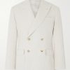 Double-Breasted Linen and Silk-Blend Jacket