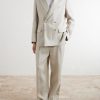 Double-Breasted Linen and Silk-Blend Jacket - OU