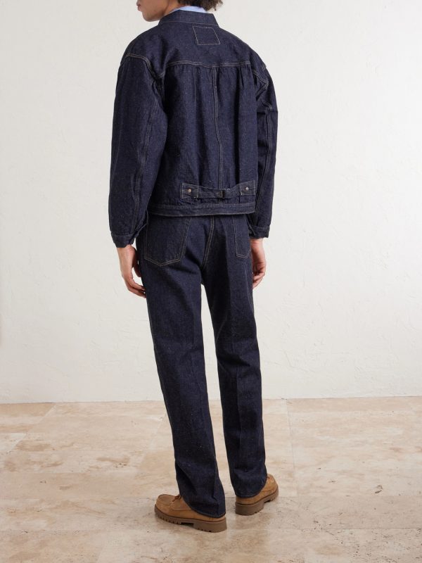 Pleated Selvedge Denim Jacket - BK