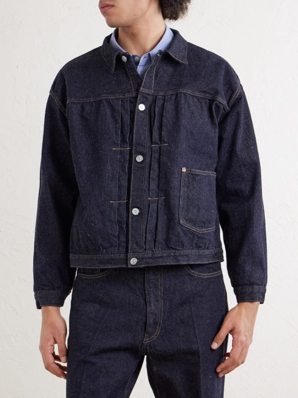 Pleated Selvedge Denim Jacket - FR