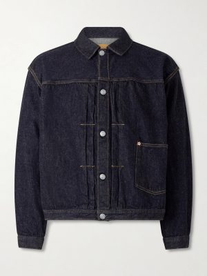 Pleated Selvedge Denim Jacket Pleated Selvedge Denim Jacket