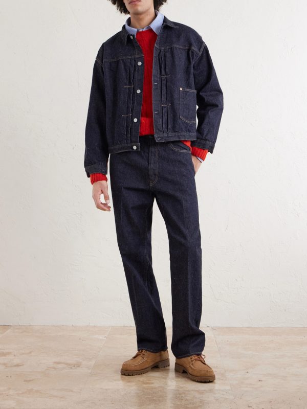Pleated Selvedge Denim Jacket - OU
