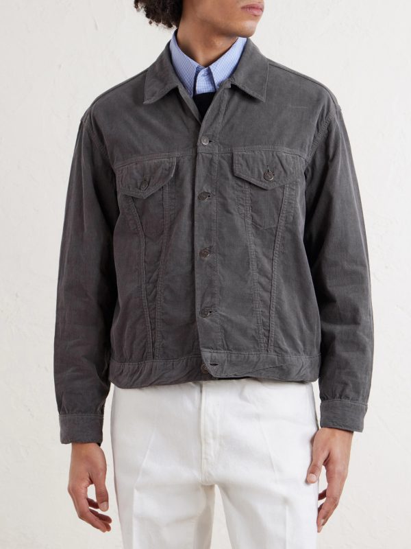 T-3 Cropped Cotton-Corduroy Jacket - FR T-3 Cropped Cotton-Corduroy Jacket - FR