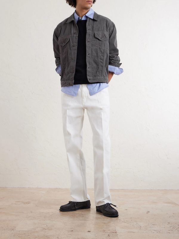 T-3 Cropped Cotton-Corduroy Jacket - OU T-3 Cropped Cotton-Corduroy Jacket - OU