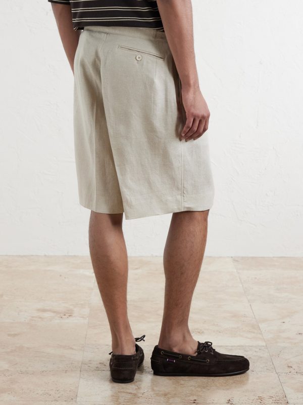 Gurkha Straight-Leg Linen and Silk-Blend Shorts - BK Gurkha Straight-Leg Linen and Silk-Blend Shorts - BK