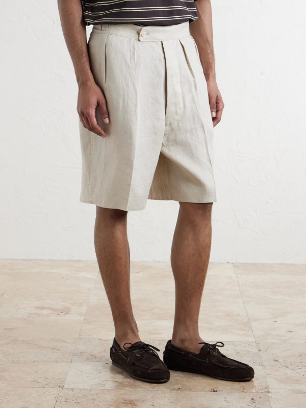 Gurkha Straight-Leg Linen and Silk-Blend Shorts - FR Gurkha Straight-Leg Linen and Silk-Blend Shorts - FR