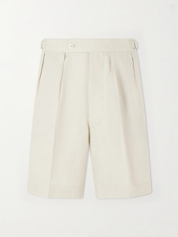 Gurkha Straight-Leg Linen and Silk-Blend Shorts Gurkha Straight-Leg Linen and Silk-Blend Shorts