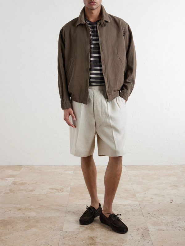 Gurkha Straight-Leg Linen and Silk-Blend Shorts - OU Gurkha Straight-Leg Linen and Silk-Blend Shorts - OU