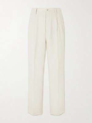 Straight-Leg Linen and Silk-Blend Trousers Straight-Leg Linen and Silk-Blend Trousers