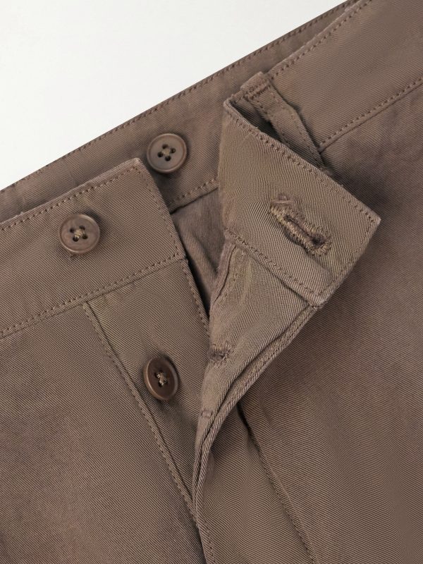 Gaba Bucleback Straight-Leg Cotton and Linen-Blend Trousers - E1 Gaba Bucleback Straight-Leg Cotton and Linen-Blend Trousers - E1