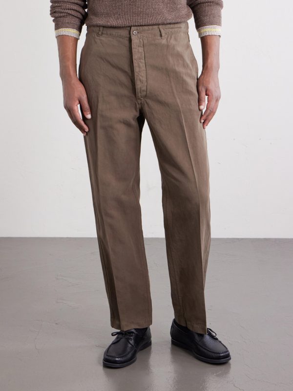 Gaba Bucleback Straight-Leg Cotton and Linen-Blend Trousers - FR Gaba Bucleback Straight-Leg Cotton and Linen-Blend Trousers - FR