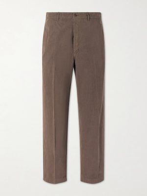 Gaba Bucleback Straight-Leg Cotton and Linen-Blend Trousers Gaba Bucleback Straight-Leg Cotton and Linen-Blend Trousers