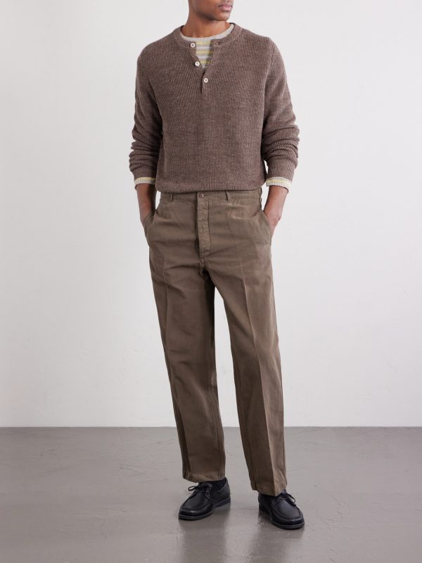 Gaba Bucleback Straight-Leg Cotton and Linen-Blend Trousers - OU Gaba Bucleback Straight-Leg Cotton and Linen-Blend Trousers - OU