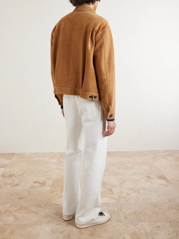 T-2 Pleated Suede Jacket - BK