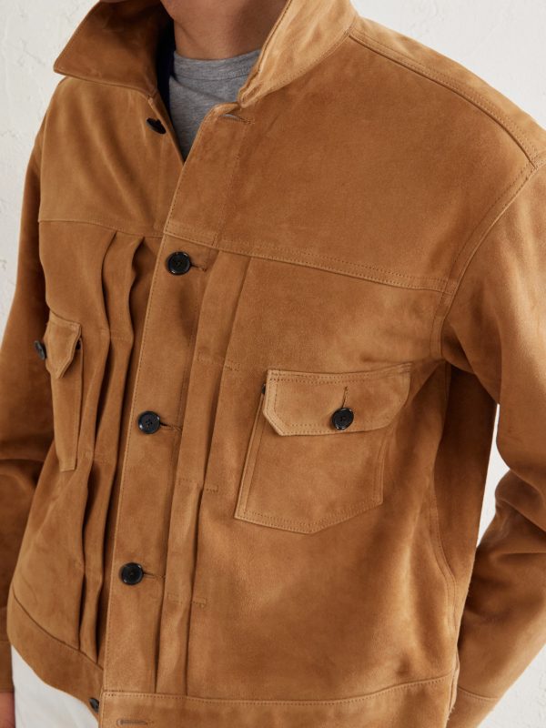 T-2 Pleated Suede Jacket - CU