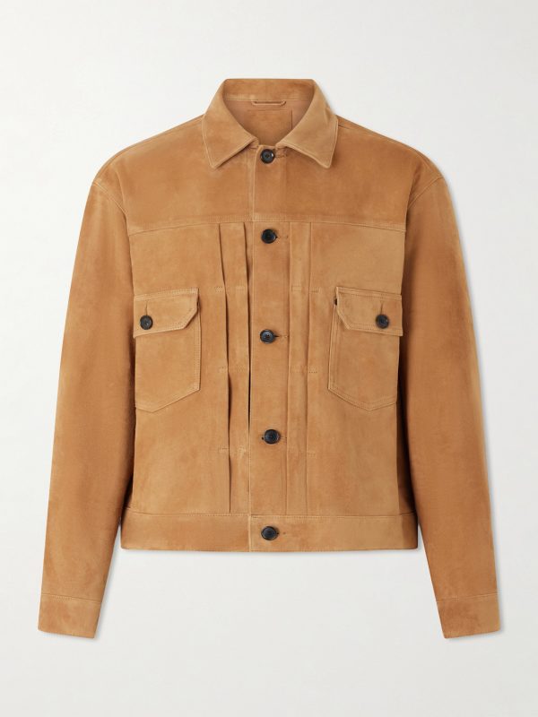 T-2 Pleated Suede Jacket