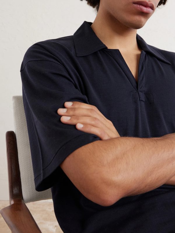 Skipper Oversized Merino Wool Polo Shirt - CU Skipper Oversized Merino Wool Polo Shirt - CU