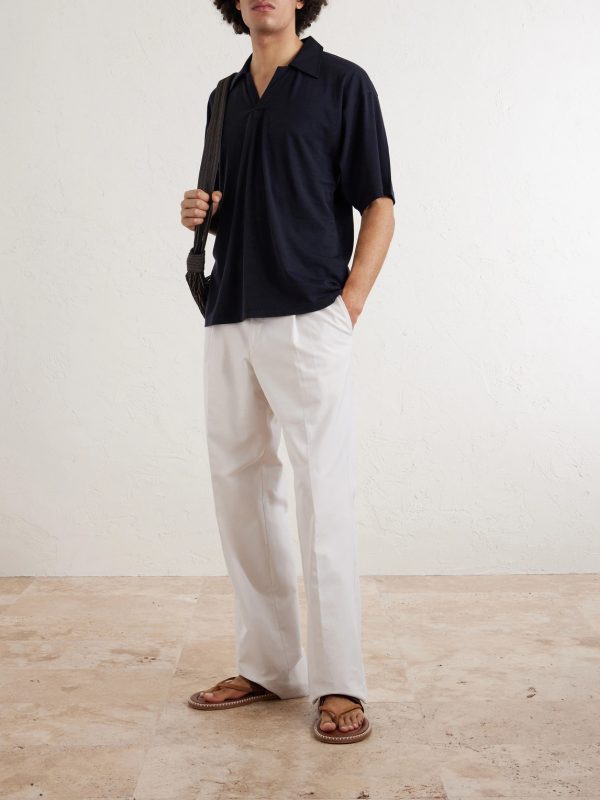 Skipper Oversized Merino Wool Polo Shirt - OU Skipper Oversized Merino Wool Polo Shirt - OU