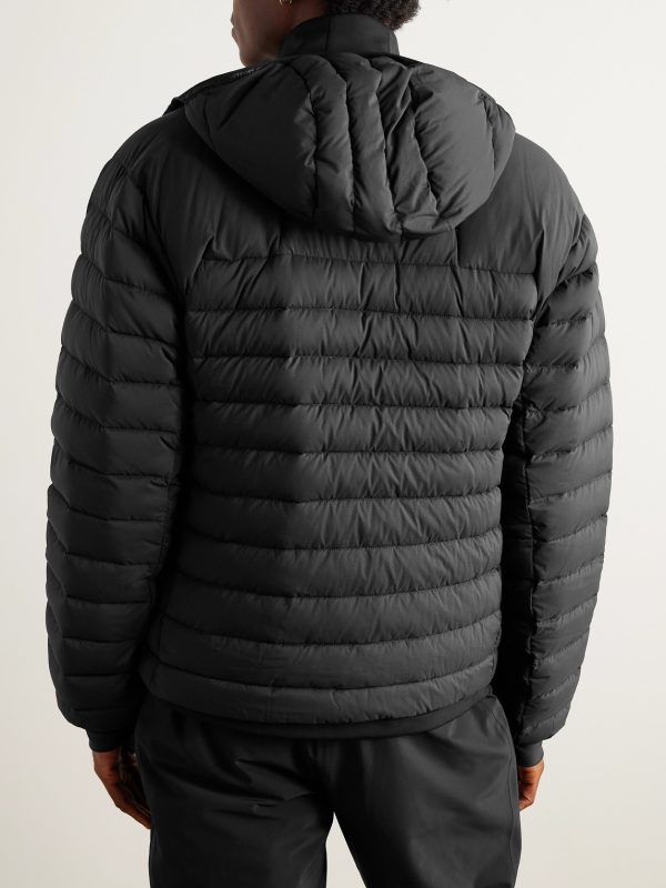 Slim-Fit Stretch-Jersey Trimmed Quilted Shell Down Jacket - BK
