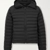 Slim-Fit Stretch-Jersey Trimmed Quilted Shell Down Jacket