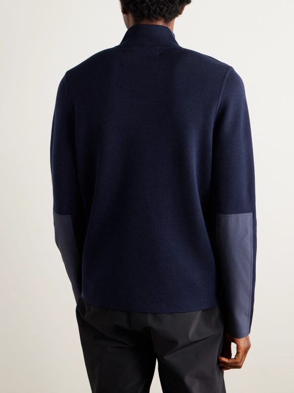 Matterhorn Shell-Trimmed Wool Half-Zip Ski Mid-Layer - BK