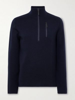 Matterhorn Shell-Trimmed Wool Half-Zip Ski Mid-Layer Matterhorn Shell-Trimmed Wool Half-Zip Ski Mid-Layer