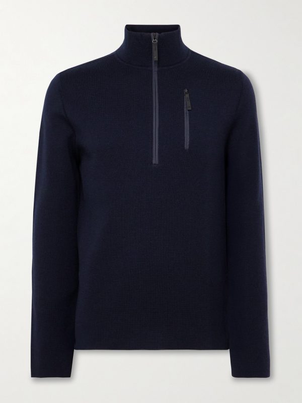 Matterhorn Shell-Trimmed Wool Half-Zip Ski Mid-Layer