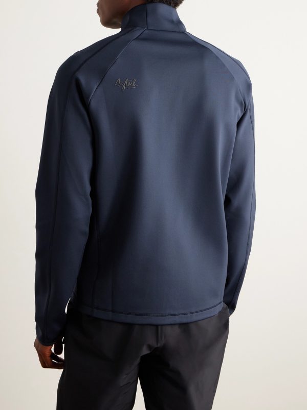 Ajax Slim-Fit Stretch-Jersey Zip-Up Ski Mid-Layer - BK