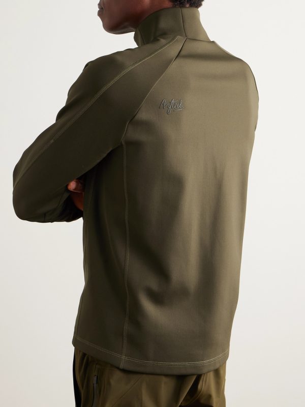 Ajax Slim-Fit Stretch-Jersey Zip-Up Ski Mid-Layer - BK Ajax Slim-Fit Stretch-Jersey Zip-Up Ski Mid-Layer - BK