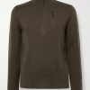 Matterhorn Shell-Trimmed Wool Half-Zip Sweater