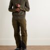 Matterhorn Shell-Trimmed Wool Half-Zip Sweater - OU