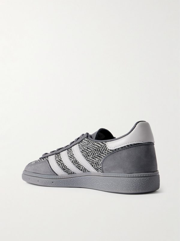 Handball Spezial Nubuck-Trimmed Harris Tweed Sneakers - BK Handball Spezial Nubuck-Trimmed Harris Tweed Sneakers - BK