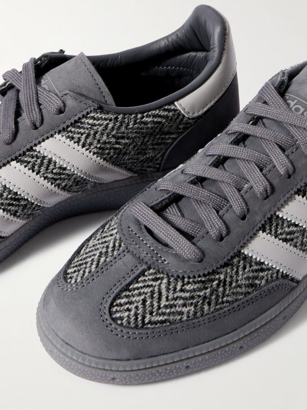 Handball Spezial Nubuck-Trimmed Harris Tweed Sneakers - CU Handball Spezial Nubuck-Trimmed Harris Tweed Sneakers - CU
