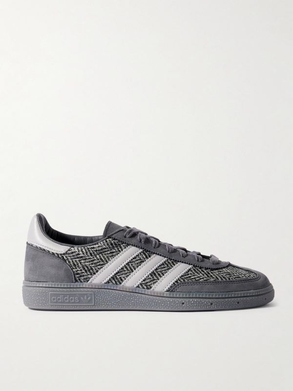Handball Spezial Nubuck-Trimmed Harris Tweed Sneakers Handball Spezial Nubuck-Trimmed Harris Tweed Sneakers