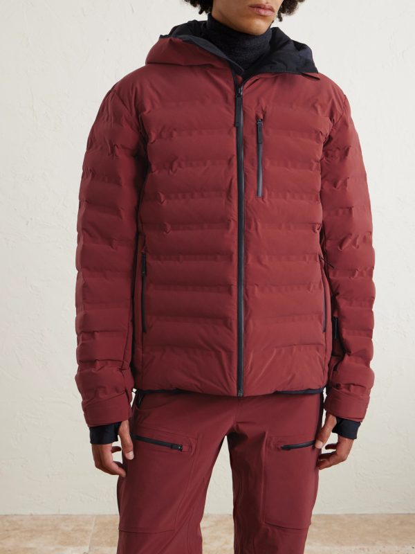 Pyramid Quilted Hooded Ski Jacket - FR