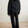 Wool-Blend Trimmed Shell Down Jacket - BK Wool-Blend Trimmed Shell Down Jacket - BK