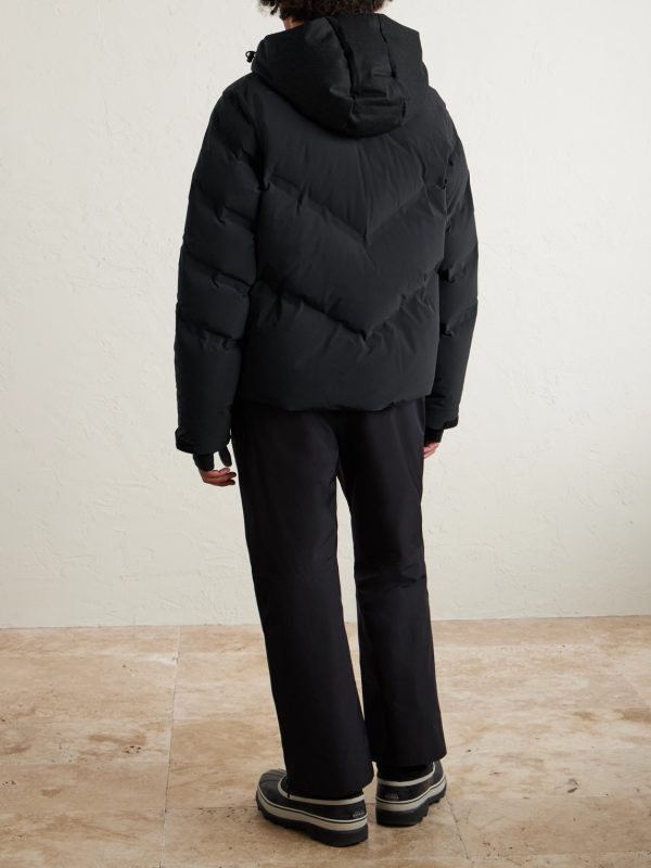Wool-Blend Trimmed Shell Down Jacket - BK Wool-Blend Trimmed Shell Down Jacket - BK