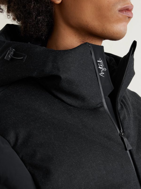 Wool-Blend Trimmed Shell Down Jacket - CU Wool-Blend Trimmed Shell Down Jacket - CU