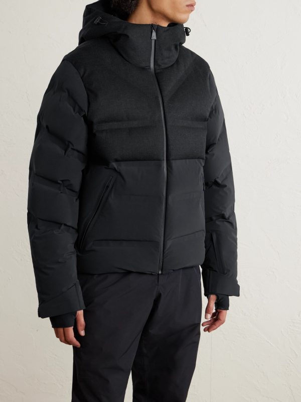Wool-Blend Trimmed Shell Down Jacket - FR Wool-Blend Trimmed Shell Down Jacket - FR