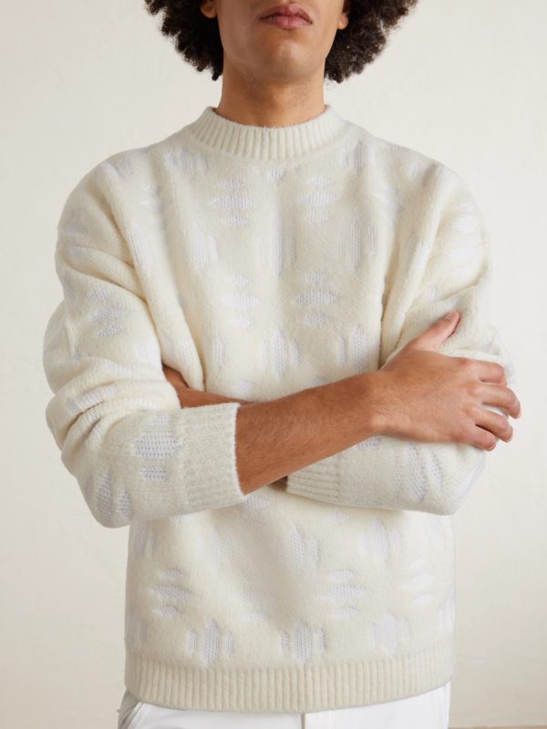 + Matthew Day Jackson Snowflake Virgin Wool-Blend Sweater - CU + Matthew Day Jackson Snowflake Virgin Wool-Blend Sweater - CU