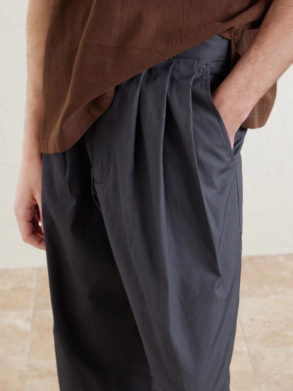 Wide-Leg Pleated Cotton Shorts - CU Wide-Leg Pleated Cotton Shorts - CU