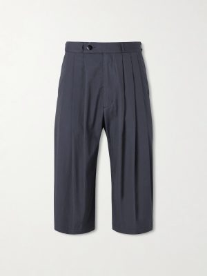 Wide-Leg Pleated Cotton Shorts Wide-Leg Pleated Cotton Shorts