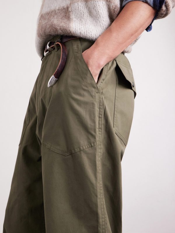 Fatigue Wide-Leg Cotton Trousers - CU Fatigue Wide-Leg Cotton Trousers - CU