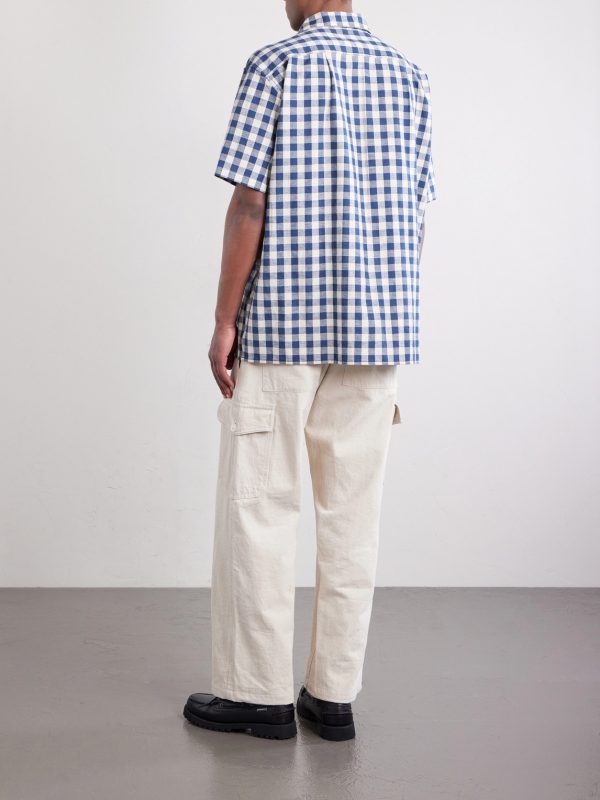 Milano Gingham Cotton and Linen-Blend Shirt - BK Milano Gingham Cotton and Linen-Blend Shirt - BK