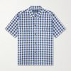 Milano Gingham Cotton and Linen-Blend Shirt Milano Gingham Cotton and Linen-Blend Shirt